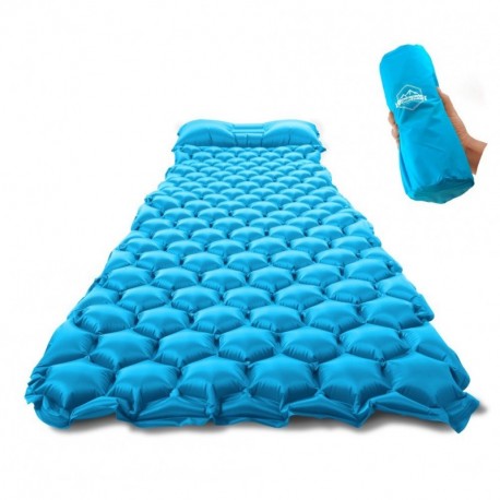 ZOOOBELIVES Ultralight Sleeping Pad with Pillow Inflatable Camping Mat for Backpacking, Traveling and Hiking, Compact and Portable, Multiple Color Options