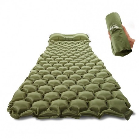 ZOOOBELIVES Ultralight Sleeping Pad with Pillow Inflatable Camping Mat for Backpacking, Traveling and Hiking, Compact and Portable, Multiple Color Options